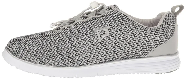 Propet Women's TravelFit Prestige Silver/Black 12 M