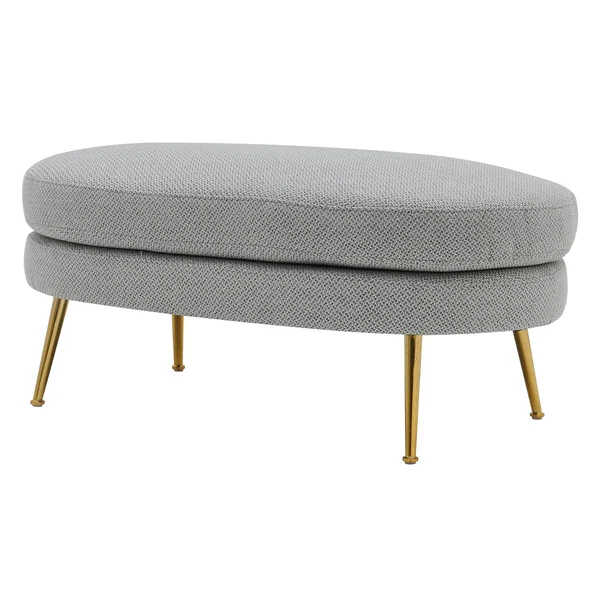 Ruby Fabric Bench, Cardiff Gray