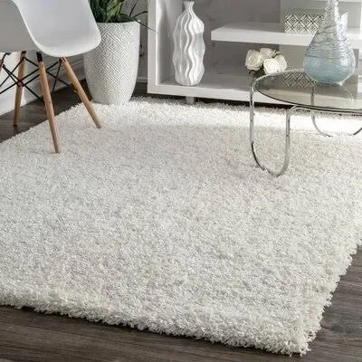 Welford Shag White Area Rug Willa Arlo Interiors Rug Size: Rectangle 4& x 6&