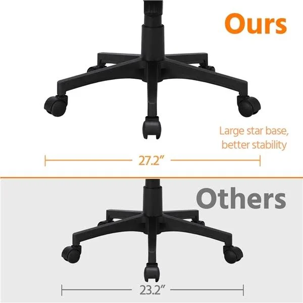 Smilemart Adjustable Ergonomic Mesh Swivel Office Chair - Brown