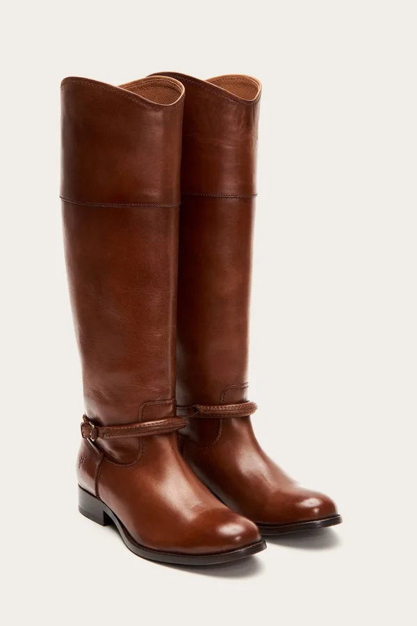 Frye Melissa Seam Tall Women's Pull-On Boots Cognac : 7 B