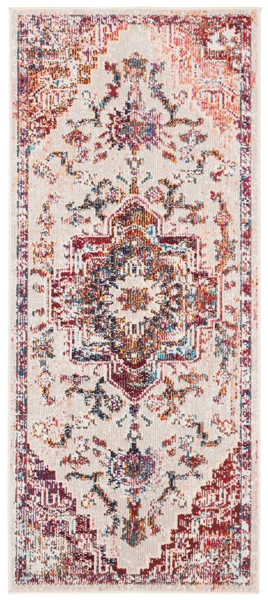 Safavieh Crystal CRS501F 8&0x22 x 10&0x22 Light Blue, Burgundy Area Rug