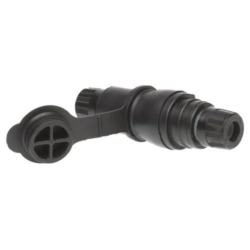 Woodhead, Molex 27W47BLK Watertite Single Locking Female Plug with Locking Blade Connector; 20 Amp, 125 Volt, 2-Pole, 3-Wire, N