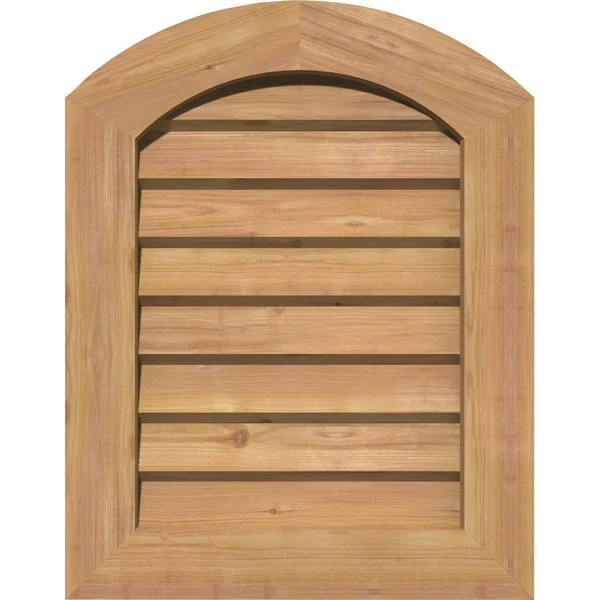 Ekena Millwork GVWAR20X3002SDUWR 20x22W x 30x22H Arch Top Gable Vent (25x22W x 35x22H Frame Size): Unfinished - Non-Functional, S