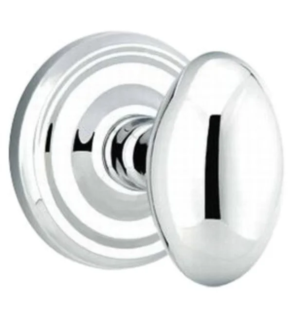 Emtek 8100EBUS3 Ebony Knob Passage with Regular Rose Bright Brass Finish