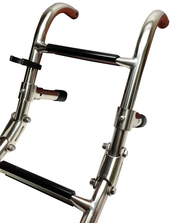 Pactrade Marine Boat Three Steps Foldable Ladder, Stainless Steel, Luxury