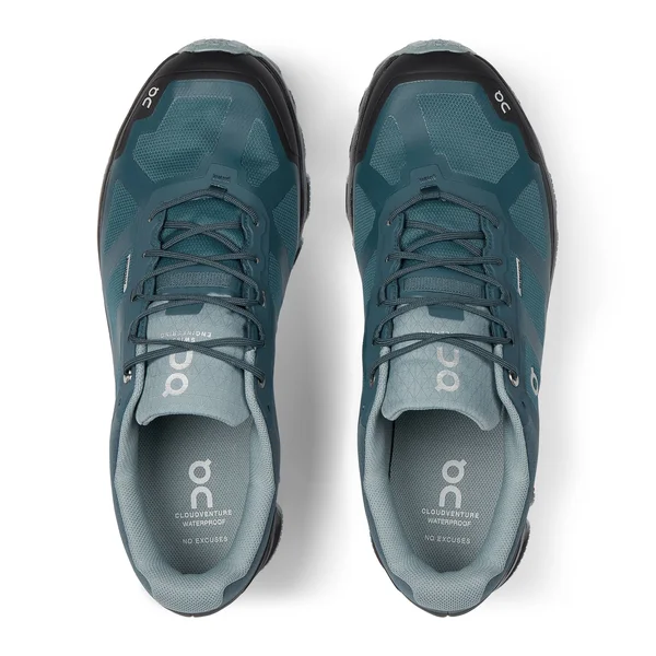 on Running Men's Cloudventure Waterproof Storm/Cobble - 14, D