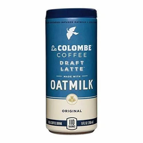 La Colombe Oatmilk Original Draft Latte - 9 Fluid Ounce - 16 Count - Plant-Based, Dairy-Free - Made with Real Ingredients - Grab