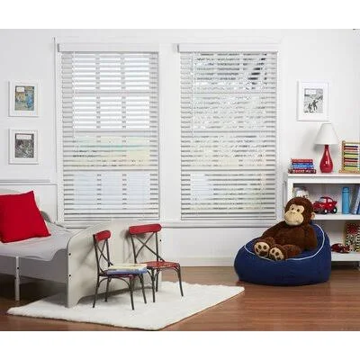 Room Darkening Horizontal Blind Dezario Blind Size: 53.5x22W x 72x22L, Finish: White