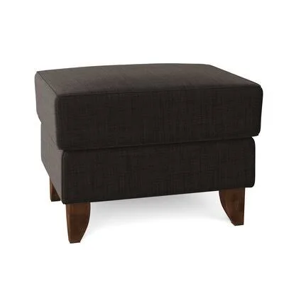 Haleigh 29x22 Rectangle Standard Ottoman Wayfair Custom Upholstery Body Fabric: Dumdum Charcoal