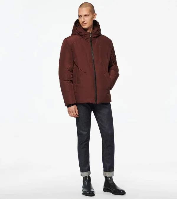 Marc New York Hooded Down Jacket Medium, Oxblood