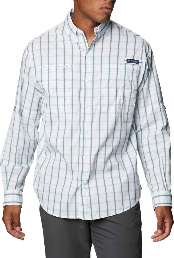 Columbia Men's PFG Super Tamiami Long Sleeve Shirt - XXL, Green