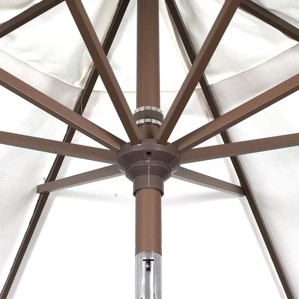 California Umbrella 11 ft. Aluminum Auto Tilt Olefin Patio Umbrella, Red