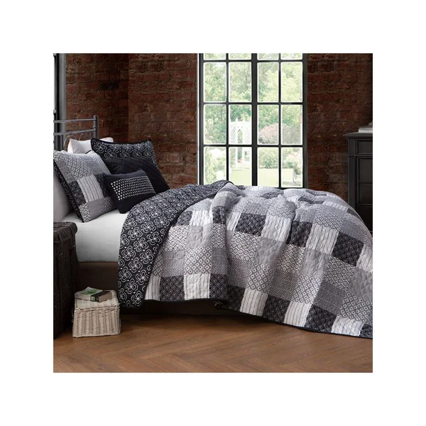 Avondale Manor Evangeline Quilt Set - Black - Twin
