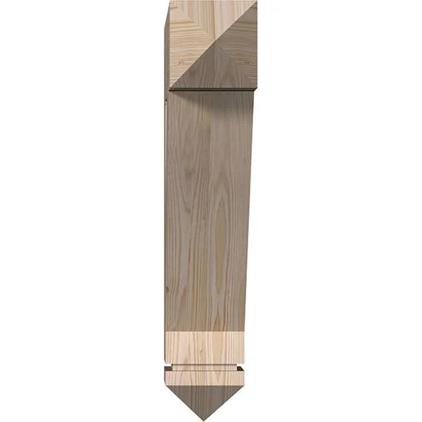 Ekena Millwork BKT06X24X28TRA03SDF 5 1/2x22W x 24x22D x 28x22H Traditional Arts & Crafts Smooth BRACKET, Douglas Fir