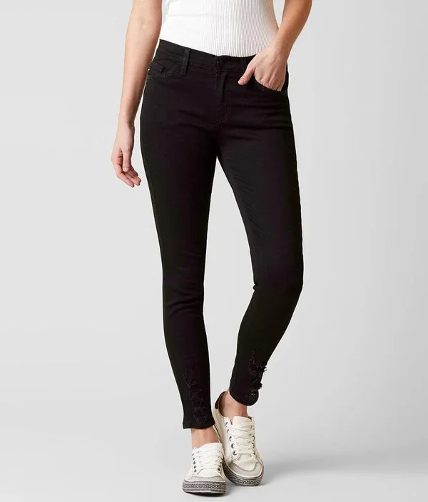 Kancan Mid-Rise Ankle Skinny Stretch Jean - Blue 24/28, Women's