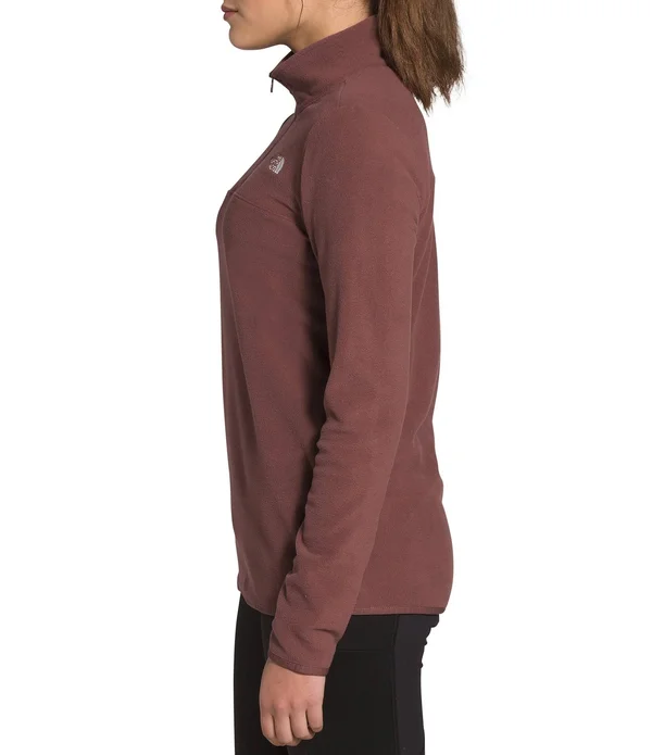 The North Face Women's TKA Glacier 1/4 Zip Pullover - XXL, Marron Purple