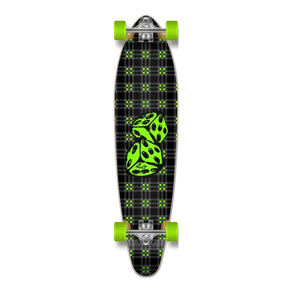 Yocaher Kicktail Patriot Longboard Complete