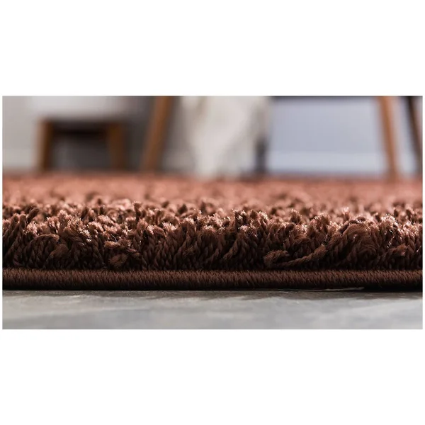RugPal Sybil Solid/striped Area Rug Collection 8&x10& in Cocoa Color