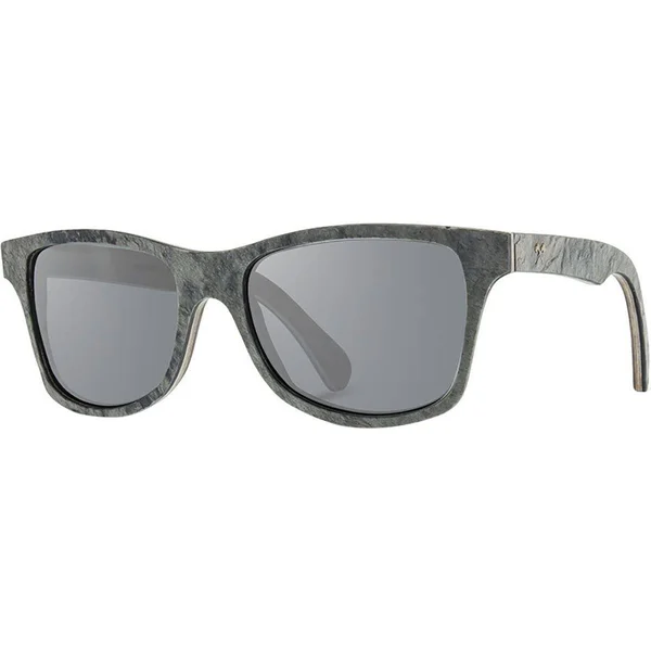Shwood Canby Stone Sunglasses - White Slate, Grey Polarized