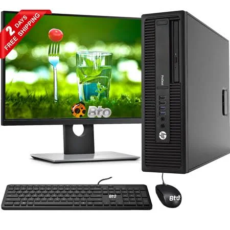 HP 600 G1 SFF Computer Core i5 4th - 8GB Ram, 1TB Hdd, 120GB Ssd, New 20 inch LCD, Keyboard and Mouse, Wi-Fi, Win10 Pro Desktop P