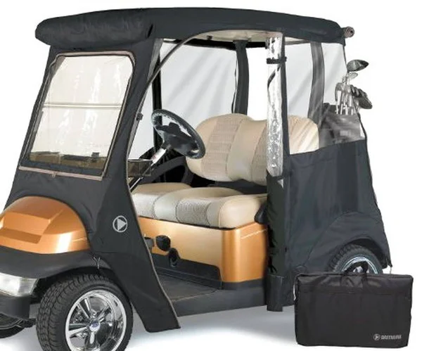 Greenline Club Car Precedent 2 Passenger Drivable Golf Cart Enclosure - Jet Black