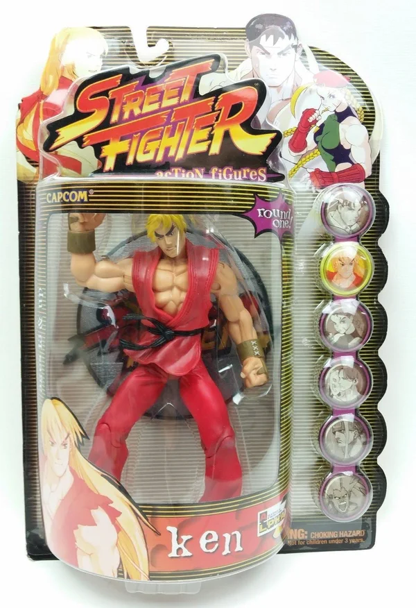 Street Fighter Ken Action Figure Round One Alpha 3 Capcom 1999 New Sealed