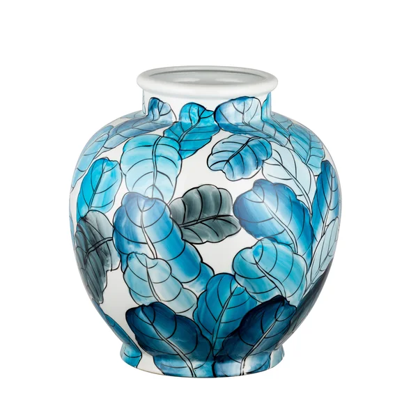 Au0026B Home Blue and White 15-inch Vase