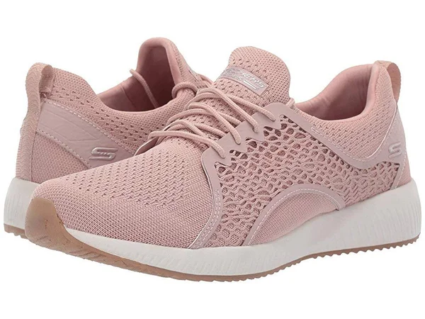 Skechers Women's Bobs Sport Squad Pocket Ace Sneaker, Blush Pink
