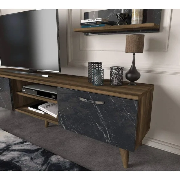 Sayre Furniture Ayden TV Unit Brown-White