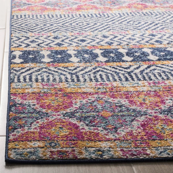 Safavieh Madison MAD797N 6&7x22 x 9&2x22 Navy - Ivory Area Rug