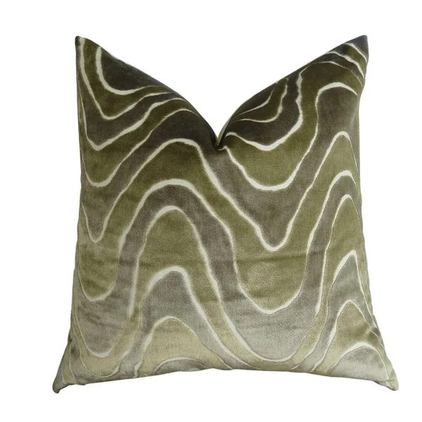 Plutus Lush Wave Handmade Throw Pillow 12x22 x 25x22