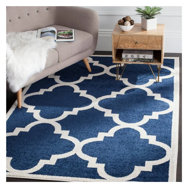 Safavieh Amherst Navy & Beige 4& x 6& Rug