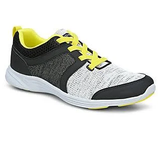 Vionic Knit Gored-Lace Sneakers - Malta, Size 9 Wide, Black
