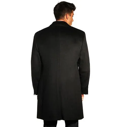 Jean Paul Germain Jeffrey Wool Blend Topcoat, Men's, Black, Size 44 Long