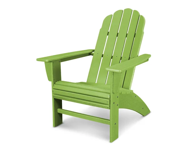 POLYWOOD Vineyard Curveback Adirondack Chair in Vintage Lime