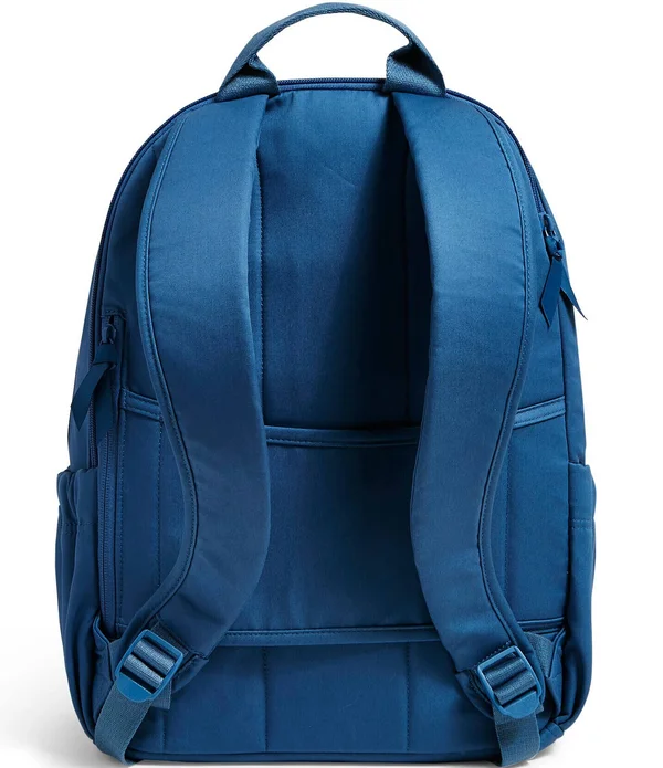 Vera Bradley Campus Backpack - Turquoise Sky-Recycled Cotton