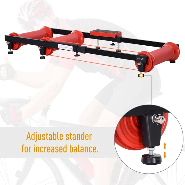Soozier Adjustable Indoor Fitness Cycling Parabolic Roller Bike Trainer