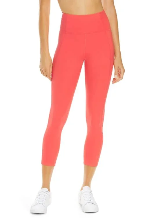 Women's Girlfriend Collective High Waist 7/8 Leggings - Size X-Large - Coral