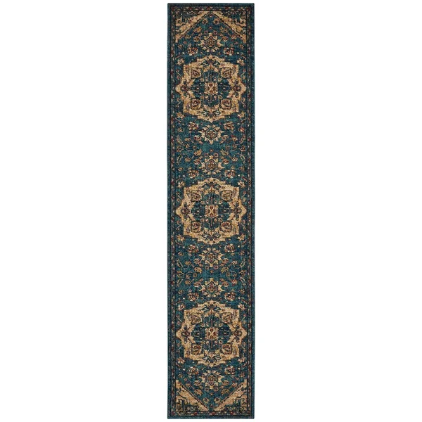 Nourison 2020 NR206 Area Rug, Teal, 2&3x22 x 11&
