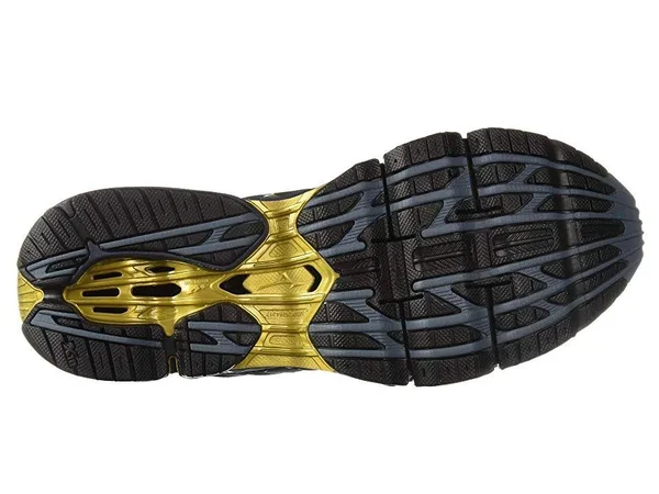 Mizuno - Men's Wave Prophecy 7 Running Shoe - Black-Ombre Blue, Size 7