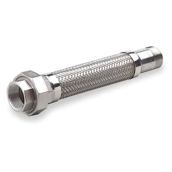 Hose Master Flexible Metal Hose ASSEMBLY, 321 Stainless Steel, 1/2 in, 18 in - G050CMU180