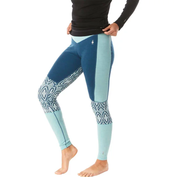 Smartwool Merino 250 Asym Bottom - Women's Nile Blue Medallion - XL