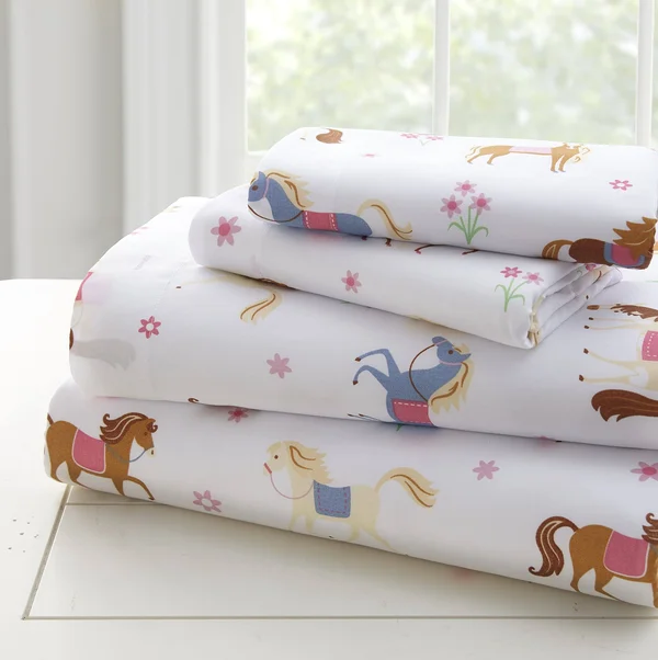 Wildkin Horses Microfiber Sheet Set - Twin