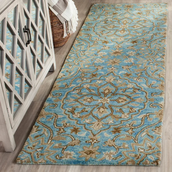 Safavieh Bella BEL673C Blue - Taupe Rug 2& 3x22 x 7& 0x22 Runner