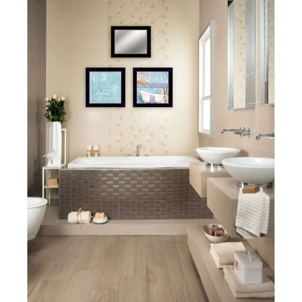 Wash Collection by Mollie B Printed Framed Wall Art Wood Multi-Color