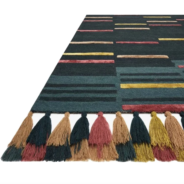 Loloi Jamila JAA-03 Teal/Sunset 2&-6x22 x 7&-6x22 Rug