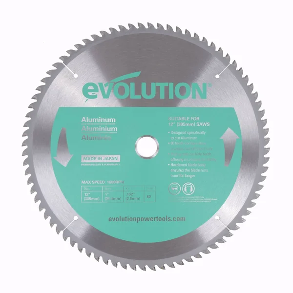 Evolution 12BLADEAL 12 in. 80-Teeth Aluminum Cutting Saw Blade