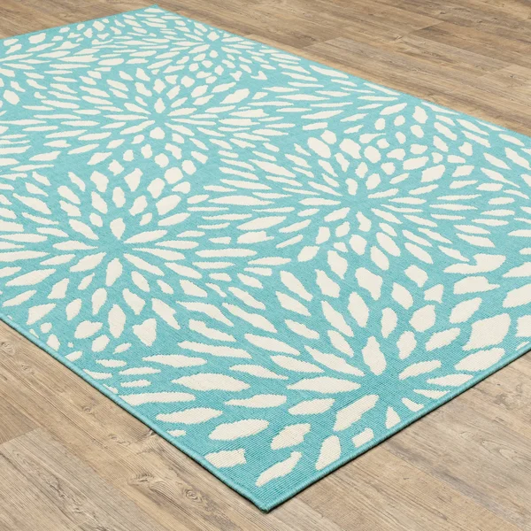 Oriental Weavers Meridian 1506L 6&7x22 x 9&6x22 Blue Area Rug