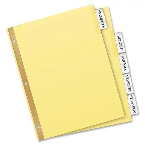 Avery Big Tab Insertable Dividers, 5 Clear Tabs, 24 Set Value Pack